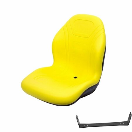 AFTERMARKET Yellow Seat w/bracket Fits John Deere 425 445 455 AM879503 SEQ90-0307